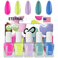 Eternal Pink Nail Polish Set for Women (FUN) - Green Nail Polish Set for Girls - Long Lasting & Quick Dry Blue Nail Polish Kit for Home DIY Manicure & Pedicure - Made in USA, 13.5mL (Set of 5)