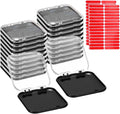 uxcell 20 Pcs Press on Nail Storage Box with Adhesive Double Sided Tape, Acrylic Nail Display Box for Nail Salon Home Storage Supplies, Clear/Black