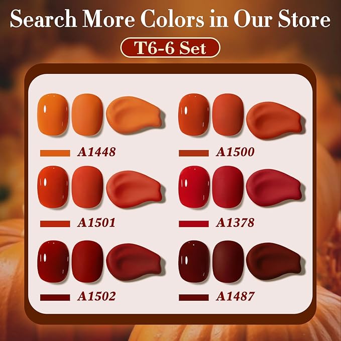 Double Rhythm 0.5 Oz Gel Nail Polish Neutral Natural Same Color Same Bottle Translucent Light Milky Pastel 15ML Manicure French Design Art DIY at Home (Pumpkin Brown-A1500)