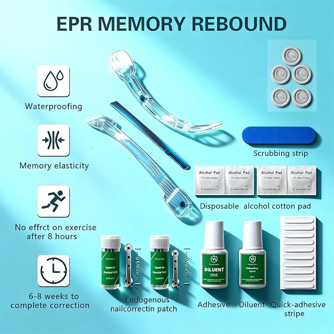 Titanium Alloy Ingrown Toenail Treatment - Professional Home Care for Curved Nails - Waterproof, Nail Tools and Ingrown Toenail Removal Kit,Ingrown Toenail Corrector(0.59/0.67in)