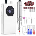 SAVILAND Electric Nail Drill Professional - 35000 RPM Rechargeable Acrylic Nail Drill with Drill Bits Sanding Bands for Nail Art Removal Nail Care for Nails Manicure and Pedicure Kit Salon Use