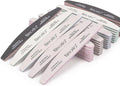 50PCS Gray Professional Nail Files 80/100/150/180/240 Grit, Emery Boards Nail Files for Natural Nails and Acrylic Nails, Double Sided Emory Boards limas para unas acrilicas Reusable Manicure Tools