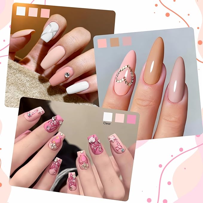 Acrylic Powder Set for Nail Extensions - 10 Colors 20g Each, Professional 3D Nail Art Carving Powder, Acrylic Nail Powder No Lamp Needed, Bubble Free, Long Lasting, Salon Quality DIY Manicure Kit