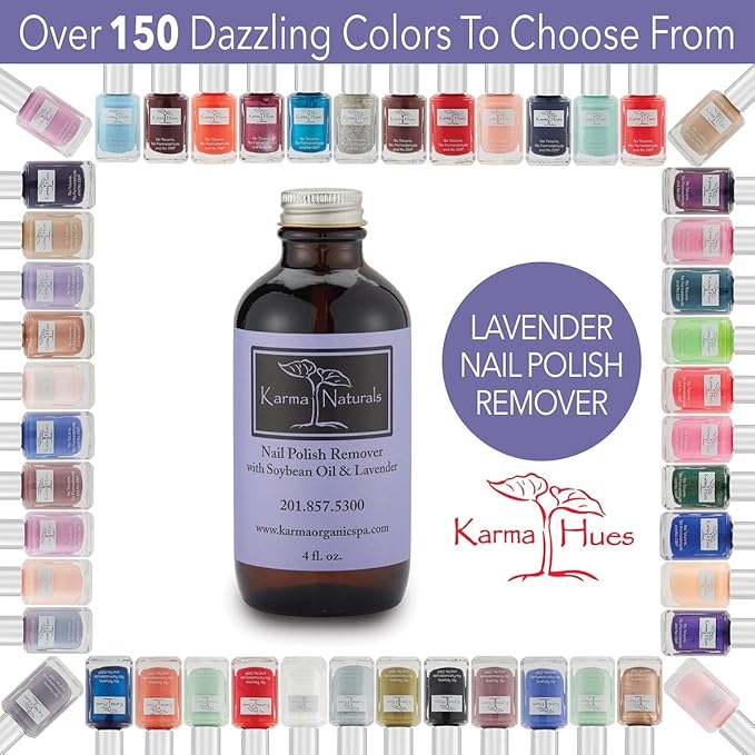Deep Nutrition Nails Strengthener – Nail Treatment with Natural Soybean Lavender Nail Polish Remover - Non Toxic, Vegan, Cruelty Free, Acetone free