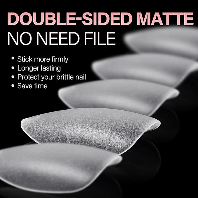 AILLSA Short Almond Nail Tips - Upgraded Matte Gel Nail Tip No Filed, Pre-shaped Soft Full Cover Short Almond Nails Clear Acrylic False Gelly Nails Tips for Soak Off Nail Extensions 240 PCS 15 Sizes