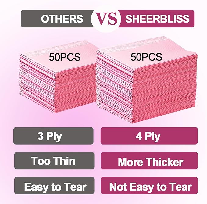 Disposable Nail Mats 50pcs Nail Paper Sheets for Nail Tech 4 Ply Foldable Waterproof Nail Mat Nail Art Accessories for Salon Manicure Tattoo 13" x 18"