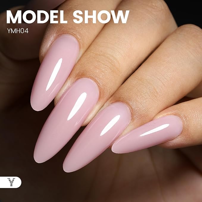 50g Builder Gel for Nails, Long-Lasting Soak-Off Nail Extension Gel for Beginners & DIY Home Salon Manicure(YMH04-Pale Lavender Nude)