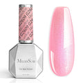 MelodySusie Jelly Pink Aurora Shimmer Gel Nail Polish, Sparkle 0.5 Fl Oz Soak Off UV LED Red Glitter Gel Polish Gift for Women Nail Art Manicure Salon DIY Nail Design Decoration at Home-G2609