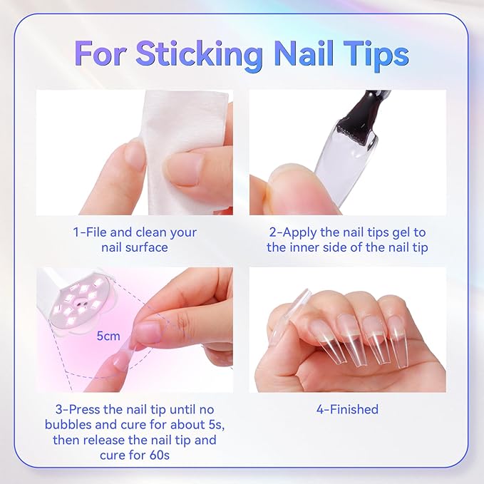 Makartt UV Nail Lamp: Mini UV Light for Gel Nails Polish Luminoza 30mW/cm² Rechargeable LED Nail Light Nail Dryer with 4 Timers & Auto Sensor, Fast Curing Goosenecks Lamp for Home DIY Manicure