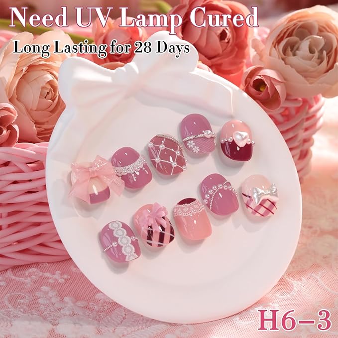 Double Rhythm 6 Pcs Hema Free Gel Polish Set 0.50 OZ Same Color Same Bottle Soak Off Neutral Natural Milky Gel Polish Kit Nail Art Manicure Salon DIY (Nude Pink Rose Burgundy-H6-3)