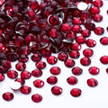 Siam Flatback Rhinestones, Glass Rhinestones for Nail Art and Craft, Glue Fix, Loose Crystal Gemstones(Siam, SS12, 1440pcs, 2.9-3.0mm)