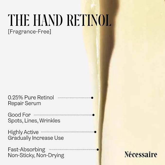 Nécessaire The Hand Duo – The Hand Cream + The Hand Retinol Treatment Gift Set for Dry Hands – Daily Moisture + Nighttime Repair with Ceramides, Peptides & Retinol – 2 x 2.5 oz