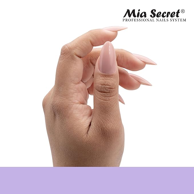Mia Secret Soak off Soft Gel Nail Tip MADE IN USA for Salon and DIY (Cover Pink, Almond)
