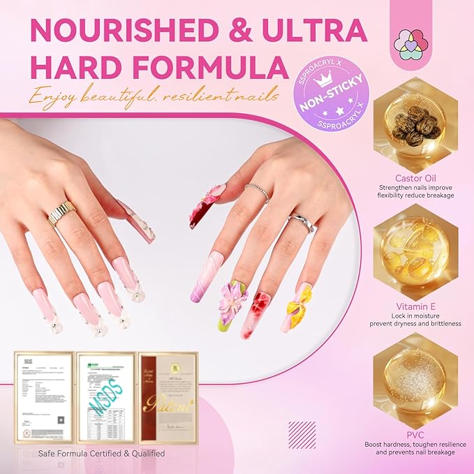 SAVILAND Solid Builder Nail Gel for Nails: Non-Sticky Sculpting Gel for Nails Art 100 g 3D Nail Gel VE Castor Oil Hard Gel for Nails Extension 3D Nail Art DIY Carving Patterns Decoration SSProAcryl X