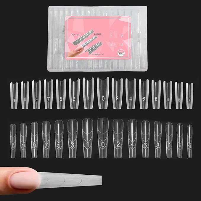 Crystal Form – Oval Extension Template, Paper Sandwich Nail Guide, Clear Shaping Mold | Flexible Builder Sheet, Salon Tool for Acrylic Gel Work, Precision Manicure Craft, Quick Design Aid