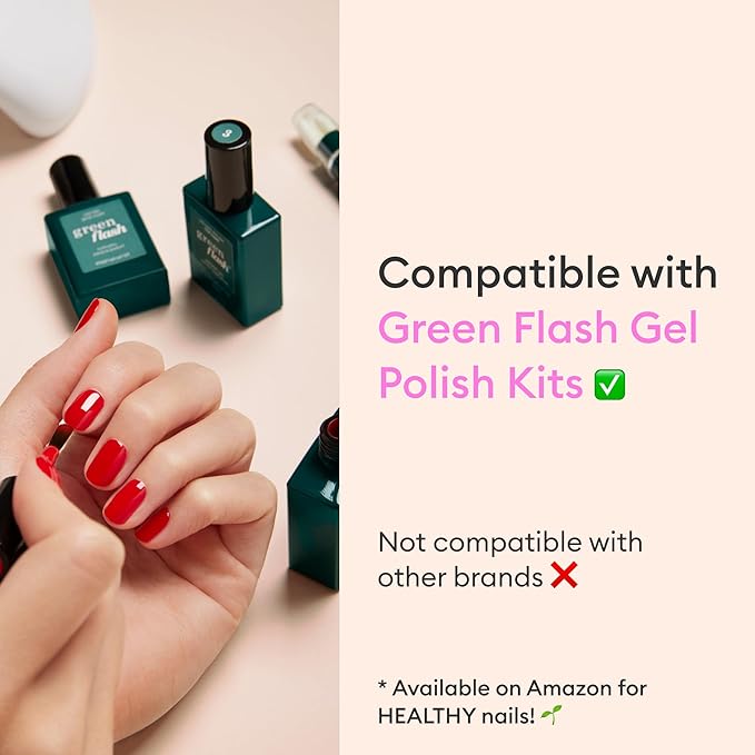 Manucurist Green Flash LED Fluorescent Pink Neon Pink Gel Nail Polish - Vegan, 12-Free, Plant-Based Polish - Strengthens and Protects the Nail - Gel Nail Polishes - Made in France