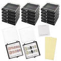 Press On Nail Storage Box Set 15PCS Fake Nail Container Packing Box With Adhesive Double Sided Tape, Storage Pad for Nail Art Storage (Not Include Press On Nail)