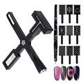 11Pcs Cat Eye Magnet for Nails Polish, 3-in-1 Nail Art Magnet Pen set Magnetic Cat Eye Gel Nail Polish Accessories Art Design Kit Tools, Multifunctional Magnet for Cat Eye Gel Polish Set Black