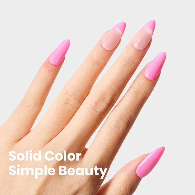 Beetles Hot Pink Gel Polish - Blush Popper 15ML/0.51Fl Oz, Hema Free Neon Pink Gel Nail Polish, Same Color Same Bottle, Soak Off UV LED Lamp Spring Summer Nails Art, Manicure Salon DIY Neon Nails