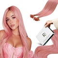 RUNATURE Utip Hair Extensions Human Hair Pink U Tip Hair Extensions Real Human Hair 18 Inch Colored U Tip Hair Extension Light Pink Keratin Tip Hair Extension Remy Natural Tangle Free Hair 25g 25s