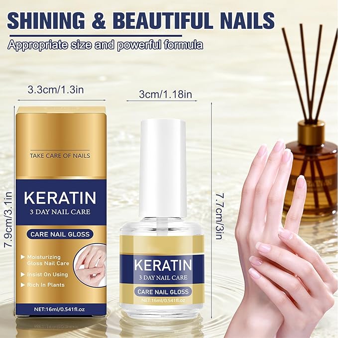 2PCS BSphinx Keratin Nail Care Oil, Moisturizing Treatment for Strong, Glossy Nails, Repairs Dry & Weak Nails with Aloe Vera & Lavender