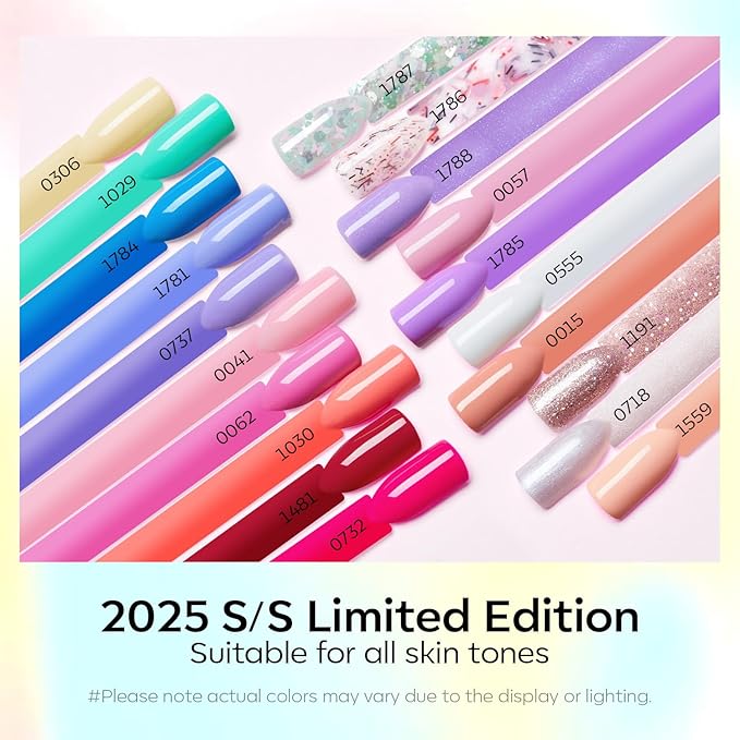 modelones 24Pcs Neon Gel Nail Polish Set, 20 Colors Rainbow Gel Polish Set with Glitter & Glossy & Matte Top + Base Coat Soak Off LED Nail Art Kit Salon at Home