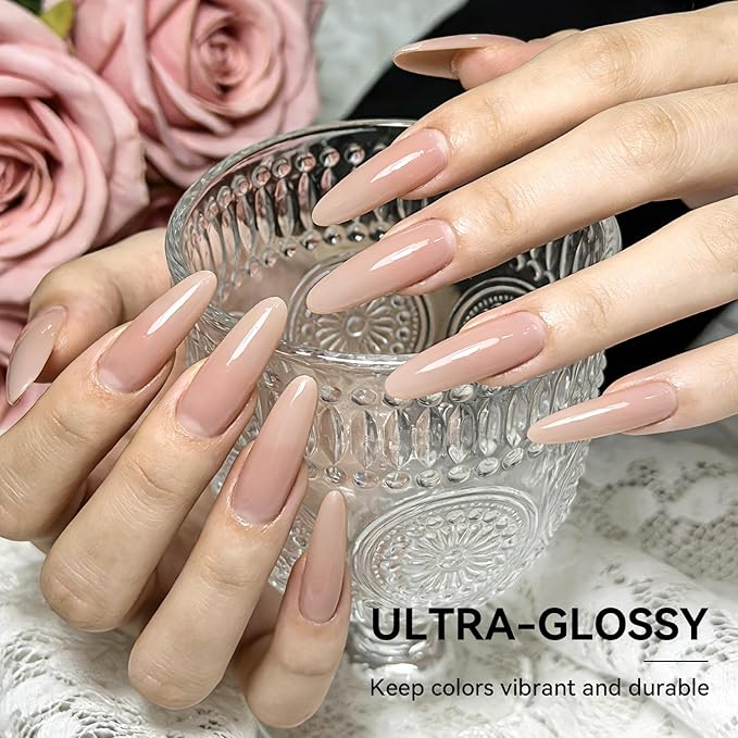 16.5ml Top Coat Clear Nail Polish, Quick Dry Nail Polish High Shine Long Lasting Glossy Fast Air Dry Top Coat for Nail Art Manicure Salon Quality | Clear, Glossy, Nail Art, Manicure