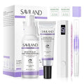SAVILAND Solid Nail Glue Gel Kit: 60ml Nail Glue for Press On Nails with Remover Lasting Press On Nails with U V Nail Lamp Flash Removal for Press ons Fake Nails Cuticle Oil DIY Salon