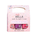 MISS NELLA SWEET LITTLE PACK, Nail Polish Set-Easy Pell off And Water Based Formula, 3 Colors of Nail Glitter set- Cheeky Bunny, Pink A Boo & Little Poppet, Perfect Kids Nail Polish
