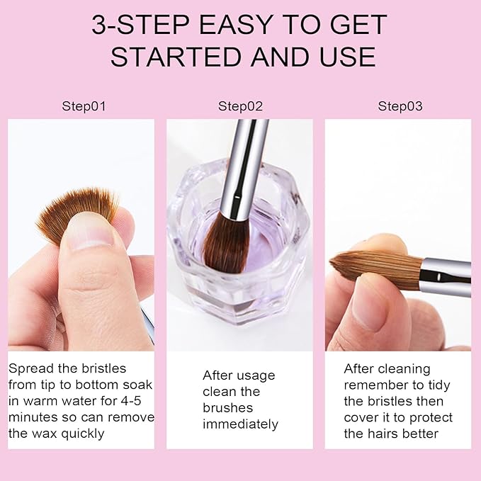 Acrylic Nail Brush Size #08, 100% Pure Kolinsky Nail Art Brushes for Acrylic Application, Sturdy Handle Oval Shaped Nail Design Tools for Professional Manicure DIY