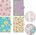MIAO YUAN 4 PCS 120 slots (2.3×3.5") Nail Art Sticker Storage Books, Empty Collection Book for DIY Stickers, Nail Art Decal Display Set Transparent Collection Organizer - Fruit