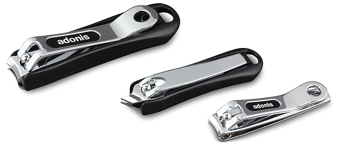 Seki Edge Adonis Grooming Kit (G-3022) Mens Grooming Kit - 7 Piece Manicure & Pedicure Nail Kit with Nail Clippers, Nail Nippers, Nose Scissors, Nail File, & Tweezers in Travel Case