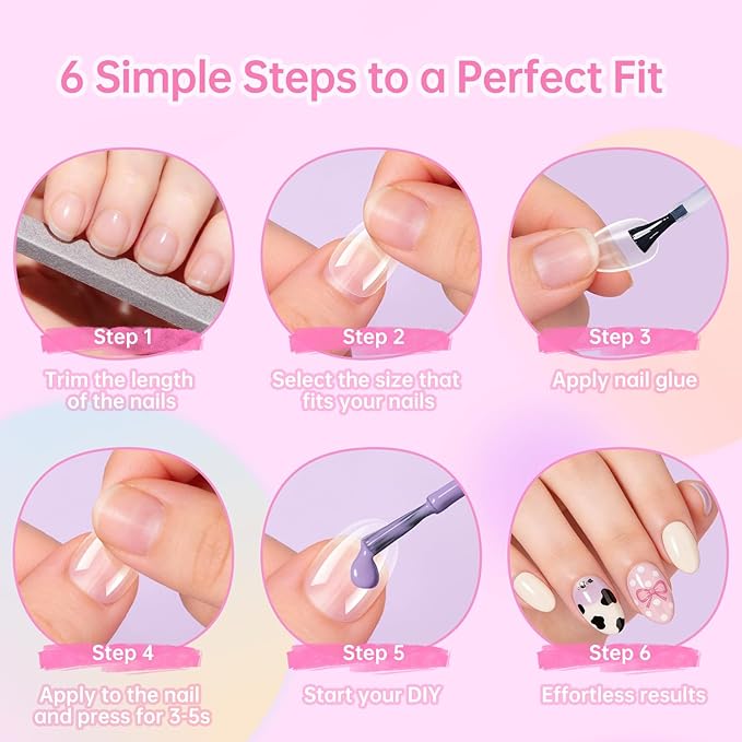 Ranrose 390pcs Extra Short Almond Nail Tips for Girls12-16 Years Old, 13 Sizes Pre-Shaped Soft Gel Press on Nails for Kids Natural Fit for DIY Nail Tips Art for School, Parties, Holidays,Dress Up