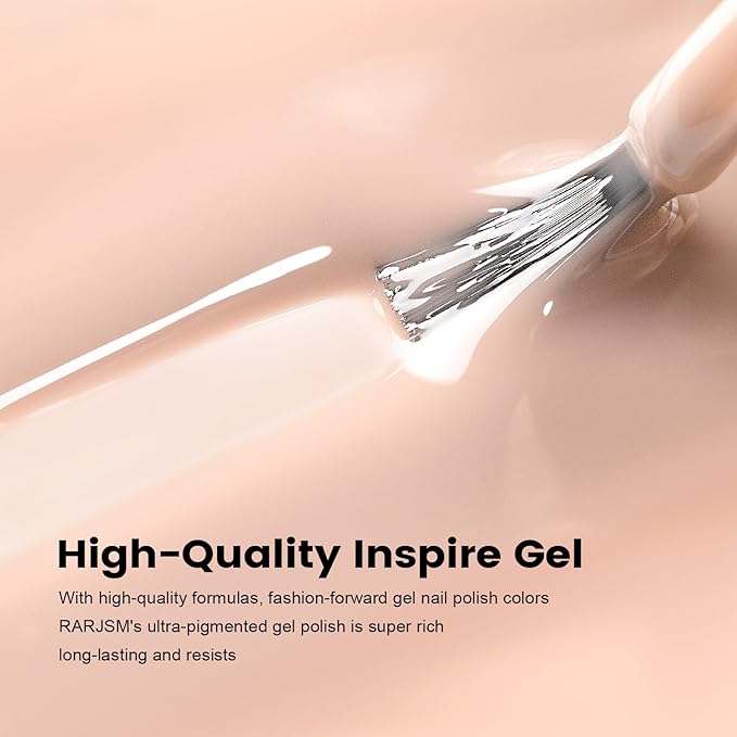 RARJSM Rubber Base Coat Gel Polish Nude Natural Pink Skin Tone Rubberbase Gelpolish for Nails Natural Color French Manicure Extend Soak Off Curing Requires Single Bottle 15ml Salon Home DIY Use