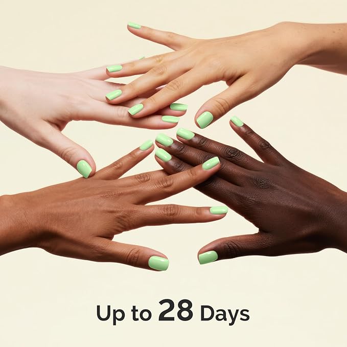MelodySusie Highly Pigmented Gel Nail Polish, 0.56 Fl Oz Soak Off UV LED Green Gel Polish, Plant-Based Formula, 16.5ml Tilt-and-Stand Bottle, TPO & HEMA Free, Gift for Nail Art at Home & Salon