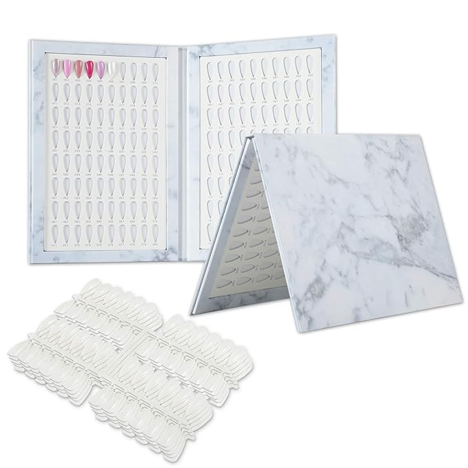 NMKL38 160 Nail Color Display Book Chart with 240 Nail Tips UV Gel Polish Color Card Board Salon Tools (A04)