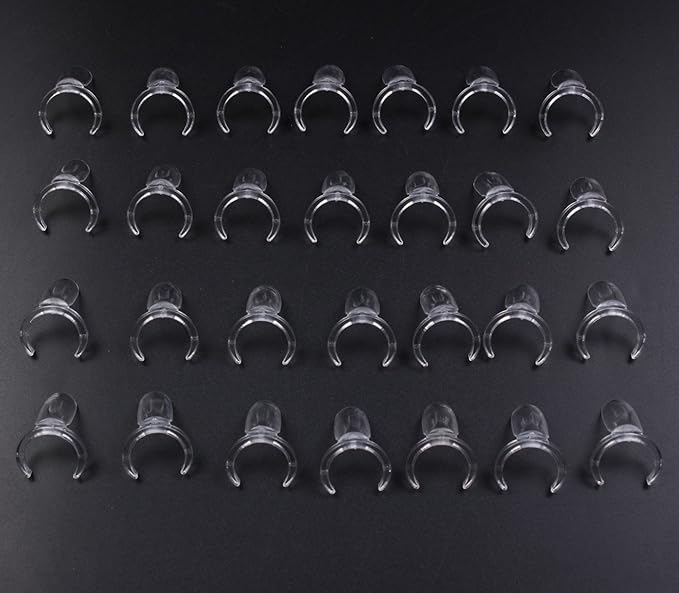 Finger Angel 100 pcs Clear Polish Nail Display UV Gel Colour Pops Display Nail Art Ring Style Nail Tips False Nails