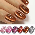 Double Rhythm 6 Colors Cat Eye Gel Polish Set Shimmer Glitter with Magnet Holographic Reflective Magnetic UV Nail Art Kit (6-Kit 40)