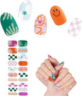 20pcs Semi Cured Gel Nail Strips Salon Quality DIY Wraps UV Light Required
