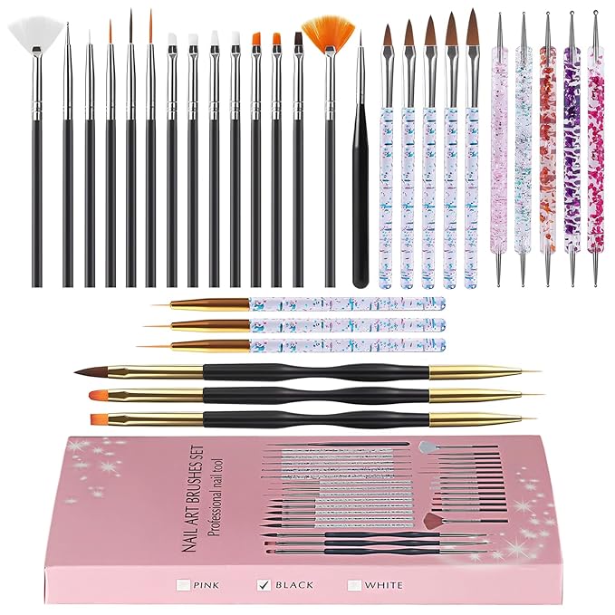 Professional Nail Art Brush Dotting Tools Kit (N31 Black)