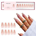 Kiara Sky Press On Nails | XPRESS PRO 100% Acrylic Nails | 30-Piece Kit Includes Nail Glue, Cuticle Pusher, File & Prep Pad | Medium Coffin - Gilded Gold