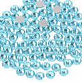 Beadsland Flat Back Crystal Rhinestones Round Gems for Nail Art and Craft Glue Fix, Aquamarine, 1.2-1.4mm, SS3/1440pcs