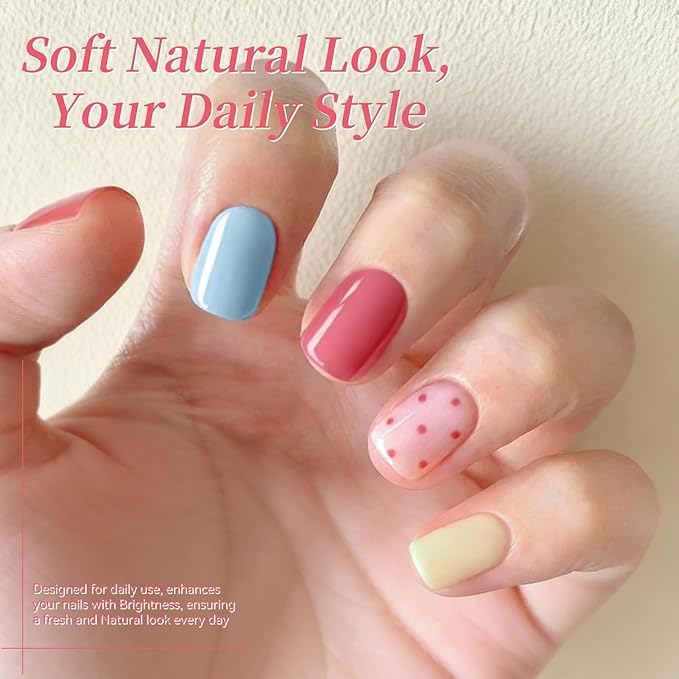 BORN PRETTY Pastel Gel Nail Polish 23Pcs,Spring Summer Easter Gift Collection Macaron Candy Sweet Colors Soft Nude Pink Green Blue Yellow Neon Hot Pink Gel Polish Kit with Base&Glossy Matte Top Coat