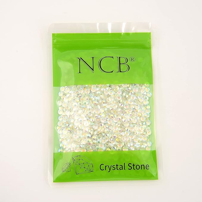 NCB Nancybeads 1500pcs Flatback Round Glass Nail Art Rhinestones Crystal for DIY Making Accessories Shoes, Clothes, Face Art, Bags, Manicure (Starry Meteor, SS20 1500pcs)