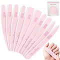 MelodySusie Nail File Kit, 10Pcs Double Sided 100/180 Grit Mixed-Shapee Emery Boards for Nails, Professional Manicure Pedicure Supplies for Home and Salon Use, Pink