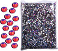 Hisenlee 14400PCS Rhinestone SS3-SS20 Crystal Gems 9 Sizes Wholesale Nail Art Rhinestone Flatback Round Glass Diamond for Crafts (SS16, Green Flame)