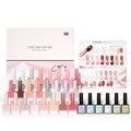 CANNI CF1 Gel Nail Polish Set, 30 Pcs 9 ml Jelly Pink Gel Polish Soak Off LED Natural Nail Polish Set Art Starter Manicure Salon DIY at Home