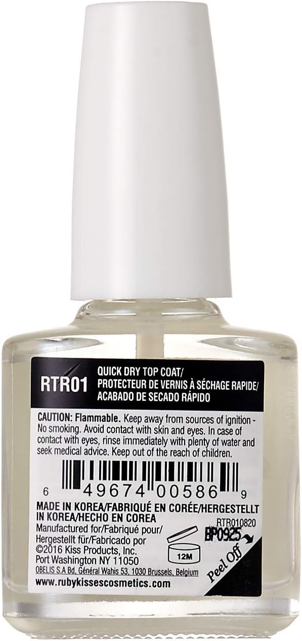 Ruby Kisses Nail Treatment - RTR01 (Quick Dry Top Coat)