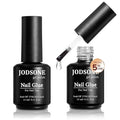 JODSONE 2PCS 15ML Nail Glue Gel for False Nail Tips for Long Lasting Extension Nail Glue and Clear Press On Nails Rhinestone Nail Repair Treatment,Home Salon UV Nail Light Cured