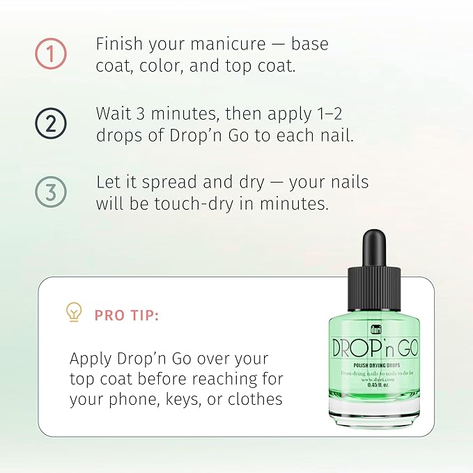 Duri Cosmetics, Drop'n Go Quick Dry Nail Drops (Drop'n Go (Pack of 3)